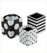 Schoolgirl Style - Polka Dot Pencil Cups, 3 Assorted Sizes