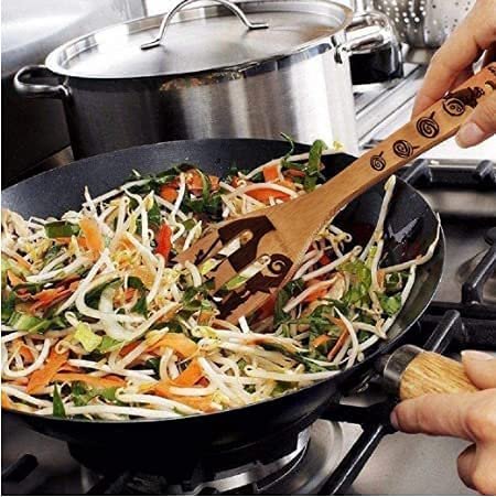 NARFIRE 5Pcs Halloween Bamboo Spatula Set