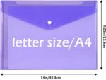 EOOUT 28pcs Plastic Envelopes, 8 Colors, A4 Size, Letter Size, for School and Office Supplies