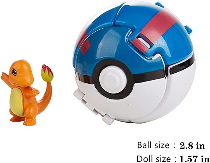 2 PCS PokePets Throw N Pop Poke Ball and Figure
