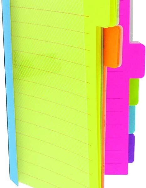 Redi-Tag Divider Sticky Notes,  4 x 6 Inches, Assorted Neon Colors (29500)