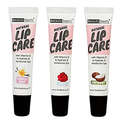 "Natural Lip Care Kit" Lip Scrub Exfoliating & Moisturizing Kit by Beauty Treats - 6pc Boxed Set