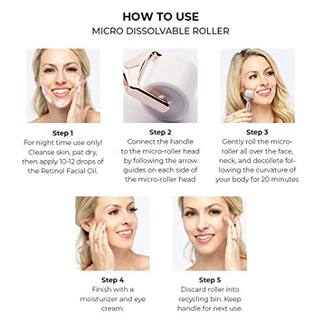 Alana Mitchell Micro Ingredient Derma Roller, Skin Roller for Face, Neck & Body