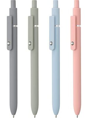 6 Pack Cute Gel Pens, Fine Point 0.5mm Black Ink Rolling Ball Gel Pens