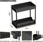 Wohingo Office Desk Organizers and Accessories,2 Tier Desktop Organization and Storage with Sliding Drawer