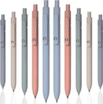 Gel Ink Pens, 0.5 mm Cute Office Supplies for School Office Home, Black Refill, 5 Colors (10 Pieces)
