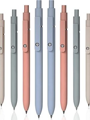 Gel Ink Pens, 0.5 mm Cute Office Supplies for School Office Home, Black Refill, 5 Colors (10 Pieces)