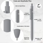 6 Pack Cute Gel Pens, Fine Point 0.5mm Black Ink Rolling Ball Gel Pens