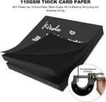 Kisdo Black Sticky Notes 3x3 Inches with 2 White Gel Pens