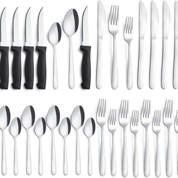 24 Pieces Silverware Set, Pleafind Cutlery Set for 4