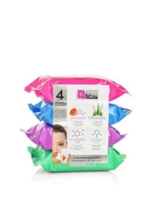 Global Beauty Care Premium Assorted Makeup Cleansing Wipes- 4 Pack - 30 Per Pack