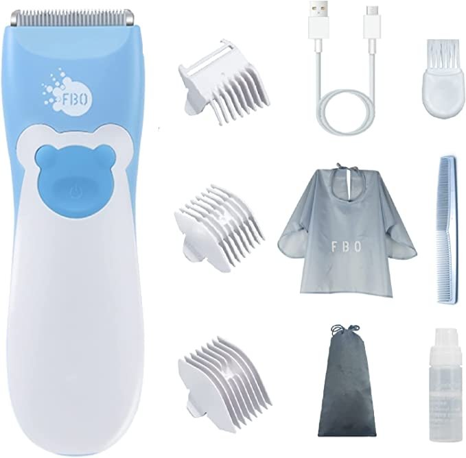 FBO Baby Hair Clippers,Hair Trimmer for Toddler Kids Adult,Ultra-Quiet Cordless Rechargeable Waterproof, Running for 90 Minutes