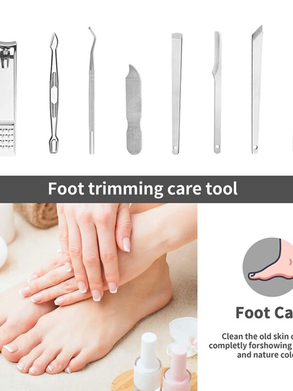 GEMAX Nail Clippers, 30 in 1 Professional Nail Kit (full black)