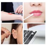 800 Pcs Cotton Swabs, Wooden Cotton Sticks for Ear, Chlorine-Free Hypoallergenic Cotton Swabs for Makeup, Daily Cleaning, Pet Care