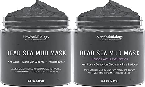 New York Biology Dead Sea Mud Mask for Face and Body with Dead Sea Mud Mask Infused with Lavender  – 8.8 Oz