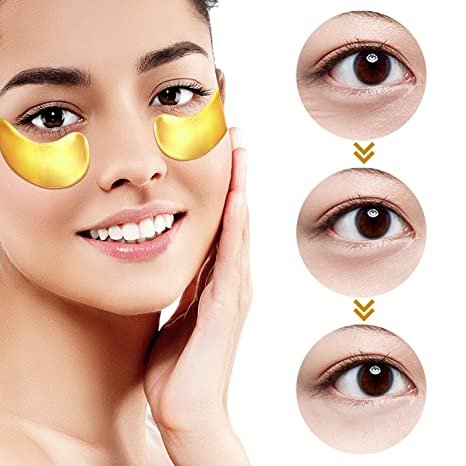Under Eye Patches 24k Gold Under Eye Mask Puffy Eyes and Dark Circles Treatments & Personal Care 30 Pairs