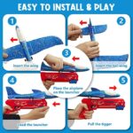 TOYFIT 2 Pack LED Light Airplane Launcher Toy Set