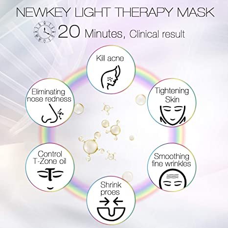 Led Face Mask Light Therapy, Korea PDT Technology for Acne Reduction