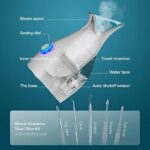 3-in-1 Large Nano Ionic Facial Steamer with Precise Temp Control - Humidifier - Unclogs Pores - Blackheads - Spa Quality - Bonus 5 Piece Stainless Steel Skin Kit