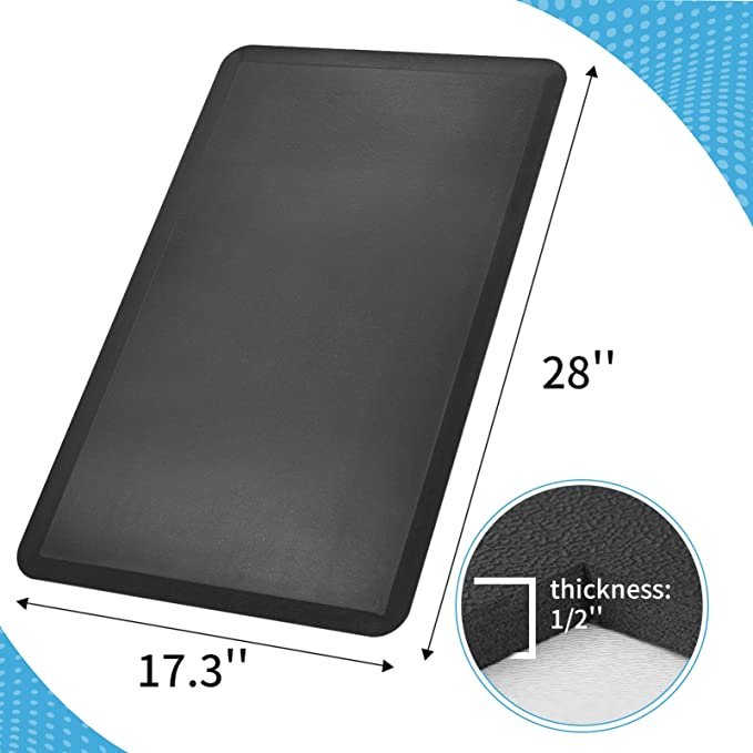 Art3d Anti Fatigue Mat -(17.3"x28", Black)