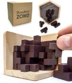 Original 3D Wooden Brain Teaser Puzzle by Sharp Brain Zone.