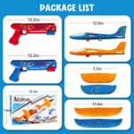 TOYFIT 2 Pack LED Light Airplane Launcher Toy Set