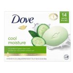 Dove Skin Care Beauty Bar For Softer Skin Cucumber and Green Tea 3.75 oz, 14 Bars
