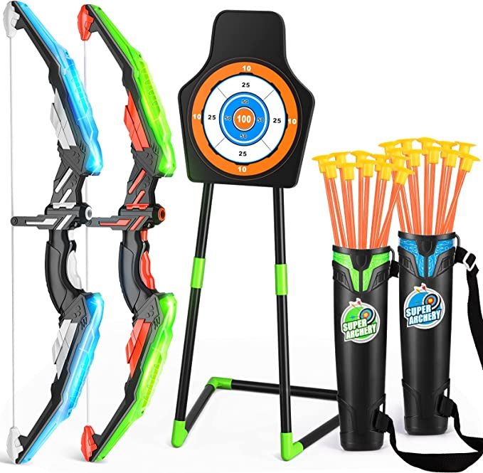 TEMI 2 Pack Bow and Arrow for Kids