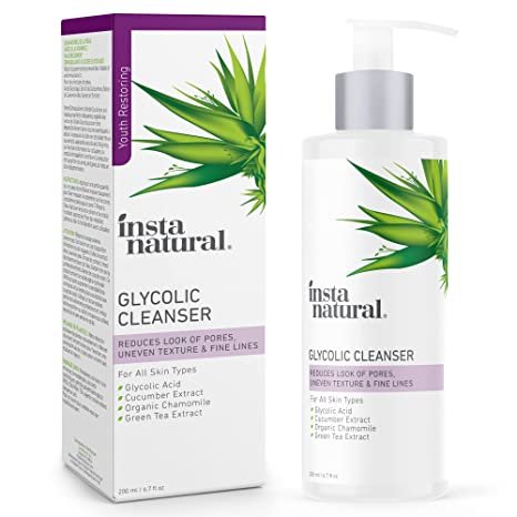 InstaNatural Glycolic Acid Cleanser With Vitamin E and Lactic Acid