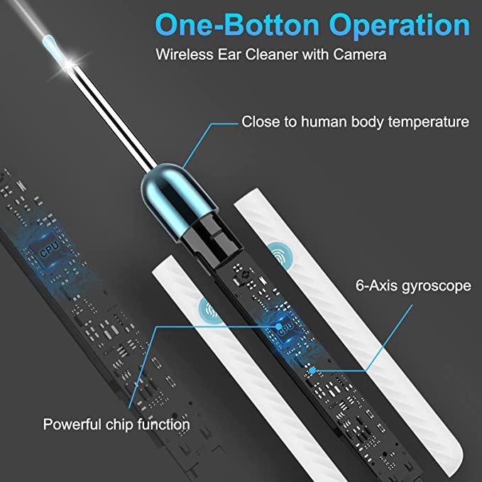 Ear Wax Removal kit for iPhone, iPad, Android Phones(White)