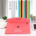 4 Pack 13-Pocket Expanding File, A4/Letter Size Accordion Organizer Folder, Black & Blue & Pink & Yellow