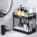 2pcs Under Sink Organizers and Storage with Hooks for Home Kitchen Bathroom