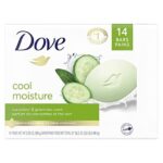 Dove Skin Care Beauty Bar For Softer Skin Cucumber and Green Tea 3.75 oz, 14 Bars