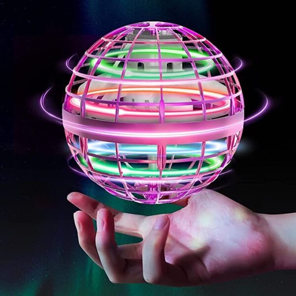 Tikduck Flying Orb Ball Toys Soaring Hover Flytoy Mini Drone Outdoor Indoor (Pink)