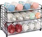 Vidor Adjustable Water Bottle Organizer Storage,3-Tier Wall-Mounted Water Bottle Storage Rack
