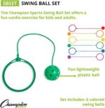Champion Sports Skip Ball Ankle Toy for Kids, Pack of 6, Assorted Colors