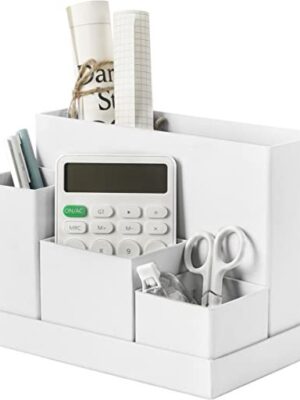 Desk Organizer, Office Desk Organizer and Accessories (Cold White)