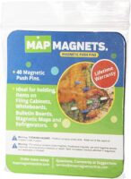40 Magnetic Pins in Assorted Colors - 4mm x 10mm (Blue)