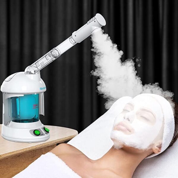 Facial Steamer - DENFANY Nano Ionic Face Steamer with Extendable 360° Rotatable Arm  (Blue)