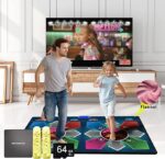 Music Double Dance Mat for Kids and Adults,64G memory card,Fitness Dance Games with MV/3D/Cartoon Dance Mode