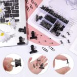 500 Pcs Black Push Pins Set, 5 Style Black Office Supplies for School and Home (Black)