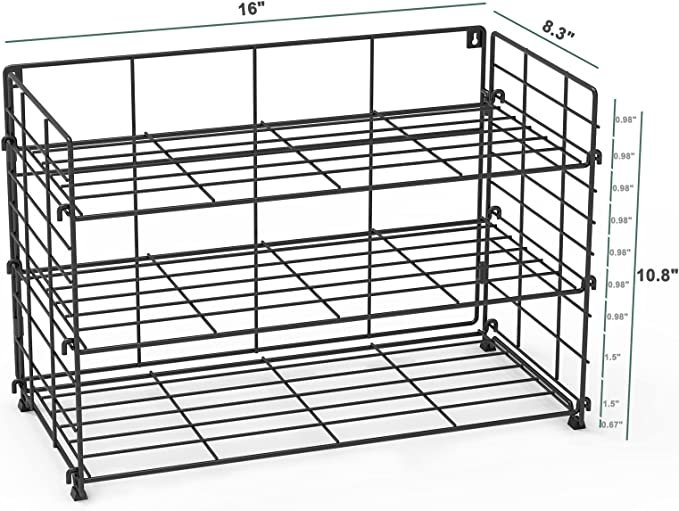 Vidor Adjustable Water Bottle Organizer Storage,3-Tier Wall-Mounted Water Bottle Storage Rack