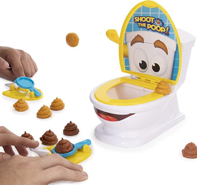 Shoot The Poop - Funny Family Game , 12 Soft Plastic Poops
