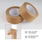 LICHAMP 4 Pack Brown Painters Tape 2 inch Wide, Medium Adhesive Brown Masking (220 Total Yards) Tape