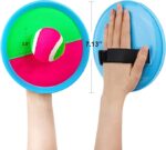 Ayeboovi Toss and Catch Ball Set Kids Toys Outdoor Games  (4 Mitts & 4 Balls)