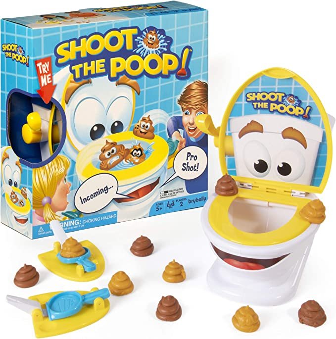 Shoot The Poop - Funny Family Game , 12 Soft Plastic Poops