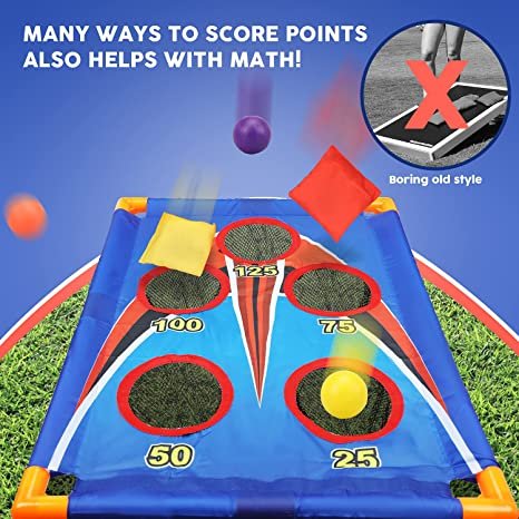 TOY Life Kids Cornhole Outdoor Games - Outside Toys for Kids 3 4 5 6 7