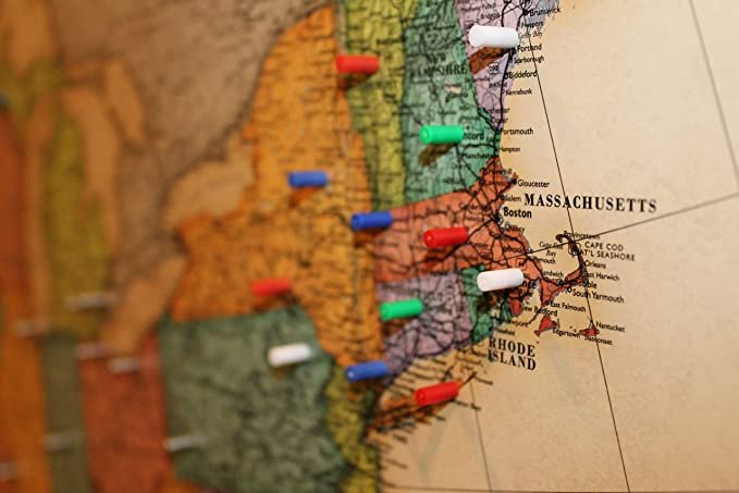 40 Magnetic Pins in Assorted Colors - 4mm x 10mm (Blue)