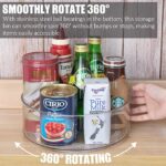 Lazy Susan - 2 Pack Round Plastic Clear Rotating Turntable Organization & Storage Container Bins