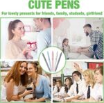 Gel Ink Pens, 0.5 mm Cute Office Supplies for School Office Home, Black Refill, 5 Colors (10 Pieces)